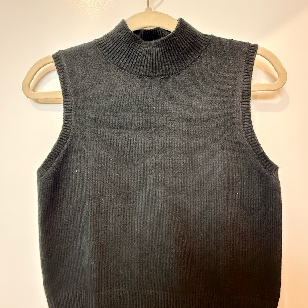 Women's Black Mockneck Sweater